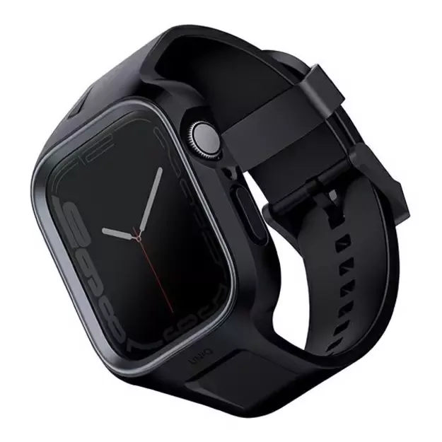 Uniq Monos 2 in 1 Strap + Case for Apple Watch 45/44mm - Black