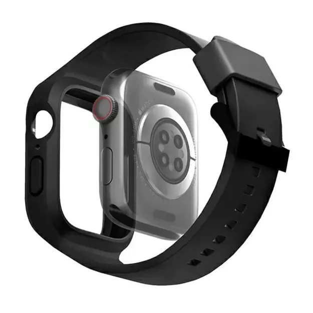 Uniq Monos 2 in 1 Strap + Case for Apple Watch 45/44mm - Black 1