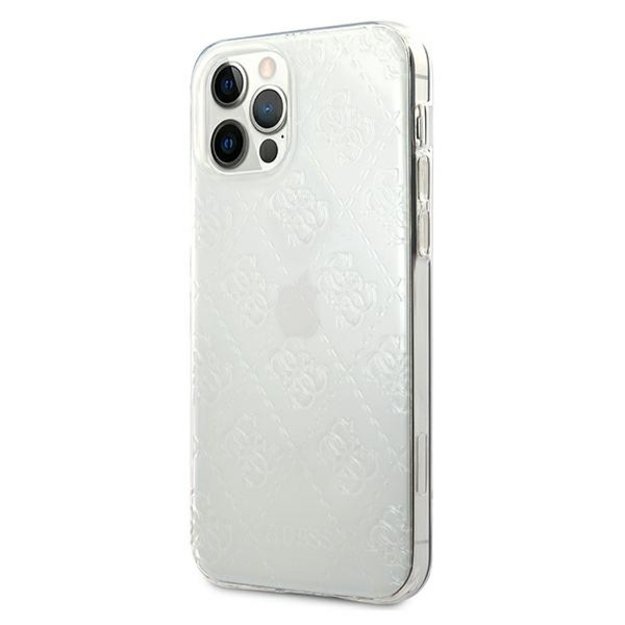 Guess GUHCP12M3D4GTR iPhone 12/12 Pro 6.1&quot  transparent hardcase 4G 3D Pattern Collection 1