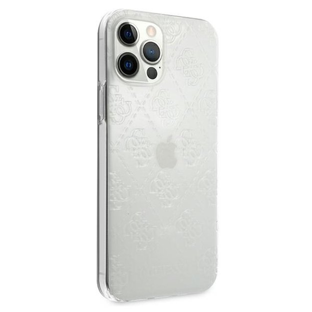 Guess GUHCP12M3D4GTR iPhone 12/12 Pro 6.1&quot  transparent hardcase 4G 3D Pattern Collection 3