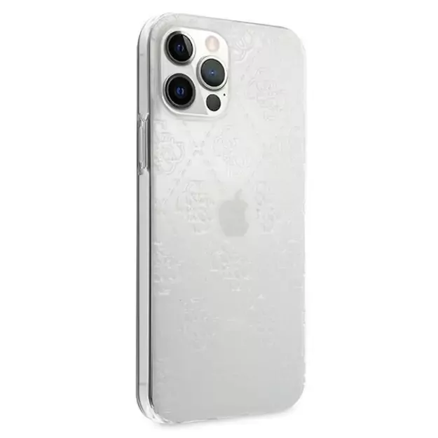 Guess GUHCP12M3D4GTR iPhone 12/12 Pro 6.1&quot  transparent hardcase 4G 3D Pattern Collection 10
