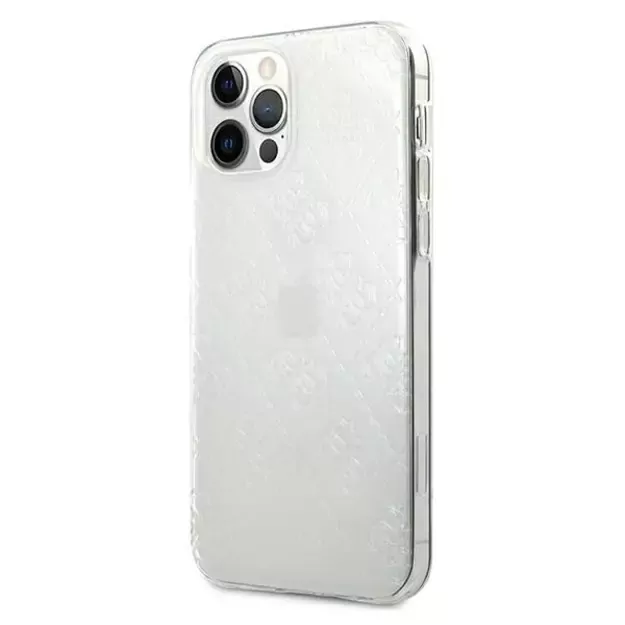 Guess GUHCP12M3D4GTR iPhone 12/12 Pro 6.1&quot  transparent hardcase 4G 3D Pattern Collection 8