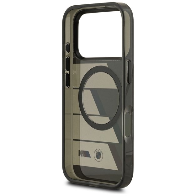 BMW M IML Metal Buttons Tricolor Lines MagSafe Case for iPhone 17 Pro - Gray 6