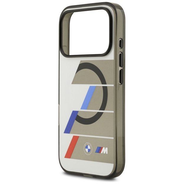 BMW M IML Metal Buttons Tricolor Lines MagSafe Case for iPhone 17 Pro - Gray 5