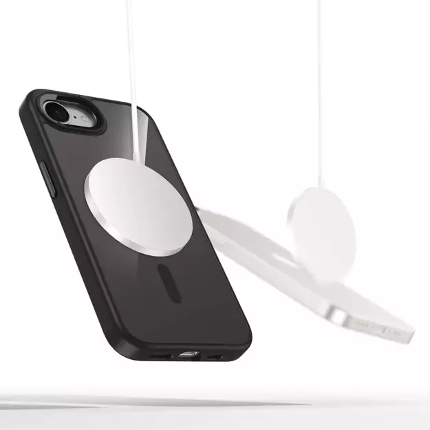 Tech-Protect MagMat MagSafe iPhone 16e Case - Black-Transparent 5