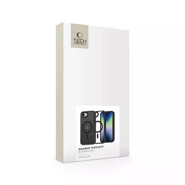 Tech-Protect MagMat MagSafe iPhone 16e Case - Black-Transparent 8