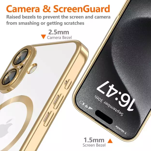 Tech-Protect MagFlex MagSafe iPhone 16e Case - Gold 4