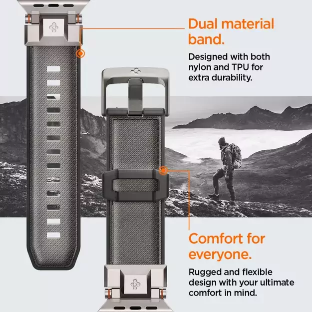 Spigen DuraPro Armor Strap for Apple Watch 44 / 45 / 46 / 49 mm - Gray 25
