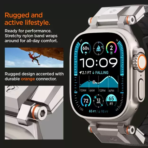 Spigen DuraPro Armor Strap for Apple Watch 44 / 45 / 46 / 49 mm - Gray 22