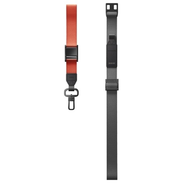 Uniq Vista 2-in-1 phone lanyard - black and orange 1
