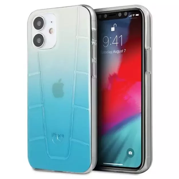 Mercedes MEHCP12SCLGBL iPhone 12 mini 5,4  niebieski/blue hardcase Transparent Line