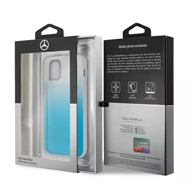 Mercedes MEHCP12SCLGBL iPhone 12 mini 5,4  niebieski/blue hardcase Transparent Line 6