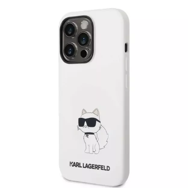 Karl Lagerfeld KLHMP14XSNCHBCH iPhone 14 Pro Max 6.7&quot  hardcase white/white Silicone Choupette MagSafe 8