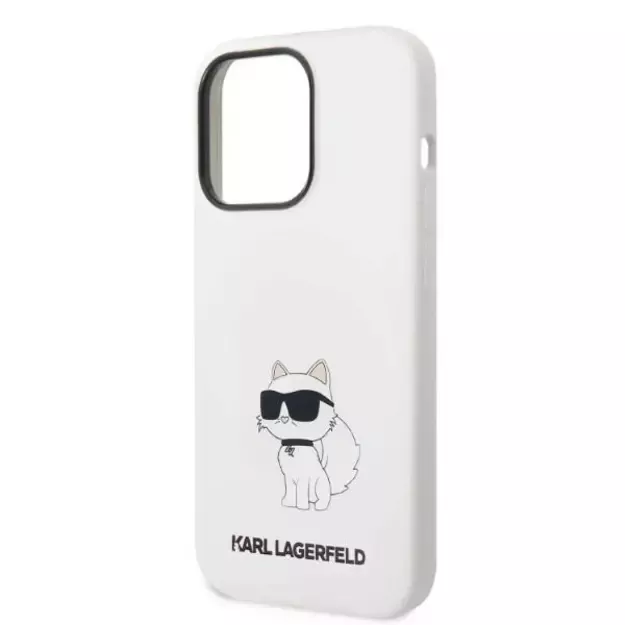 Karl Lagerfeld KLHMP14XSNCHBCH iPhone 14 Pro Max 6.7&quot  hardcase white/white Silicone Choupette MagSafe 12