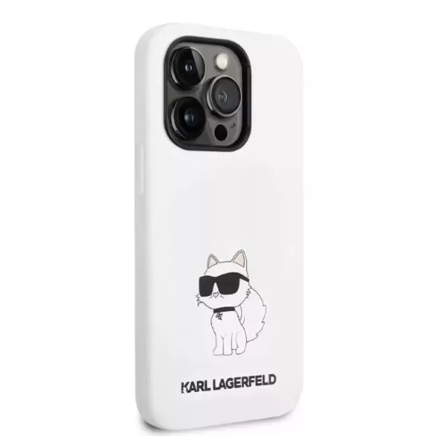 Karl Lagerfeld KLHMP14XSNCHBCH iPhone 14 Pro Max 6.7&quot  hardcase white/white Silicone Choupette MagSafe 10