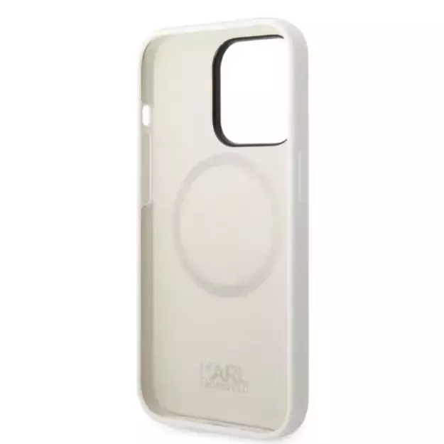 Karl Lagerfeld KLHMP14XSNCHBCH iPhone 14 Pro Max 6.7&quot  hardcase white/white Silicone Choupette MagSafe 13