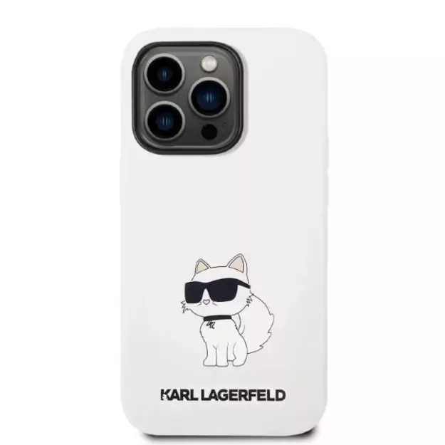 Karl Lagerfeld KLHMP14XSNCHBCH iPhone 14 Pro Max 6.7&quot  hardcase white/white Silicone Choupette MagSafe 9