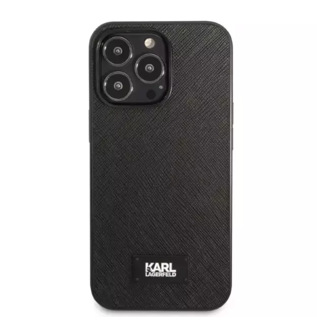 Karl Lagerfeld KLHCP13XSFMP2K iPhone 13 Pro Max 6.7&quot  hardcase black/black Saffiano Plaque 2
