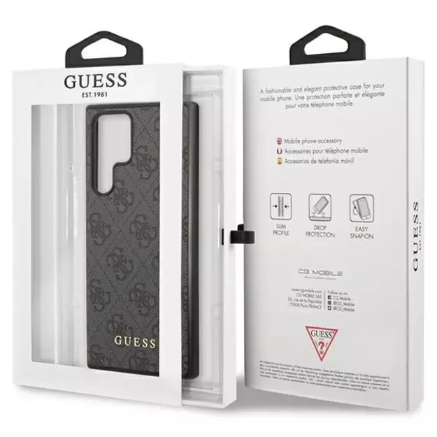 Guess GUHCS23LG4GFGR S23 Ultra S918 grey/grey hardcase 4G Metal Gold Logo 7