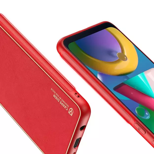 Dux Ducis Yolo elegant case made of soft TPU and PU leather for Samsung Galaxy M30s red 13
