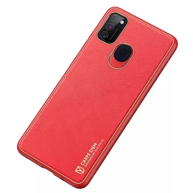 Dux Ducis Yolo elegant case made of soft TPU and PU leather for Samsung Galaxy M30s red 9