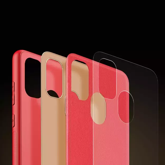 Dux Ducis Yolo elegant case made of soft TPU and PU leather for Samsung Galaxy M30s red 19