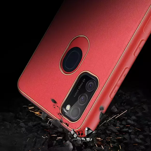 Dux Ducis Yolo elegant case made of soft TPU and PU leather for Samsung Galaxy M30s red 15