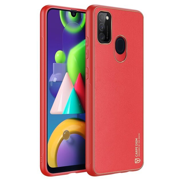 Dux Ducis Yolo elegant case made of soft TPU and PU leather for Samsung Galaxy M30s red 21