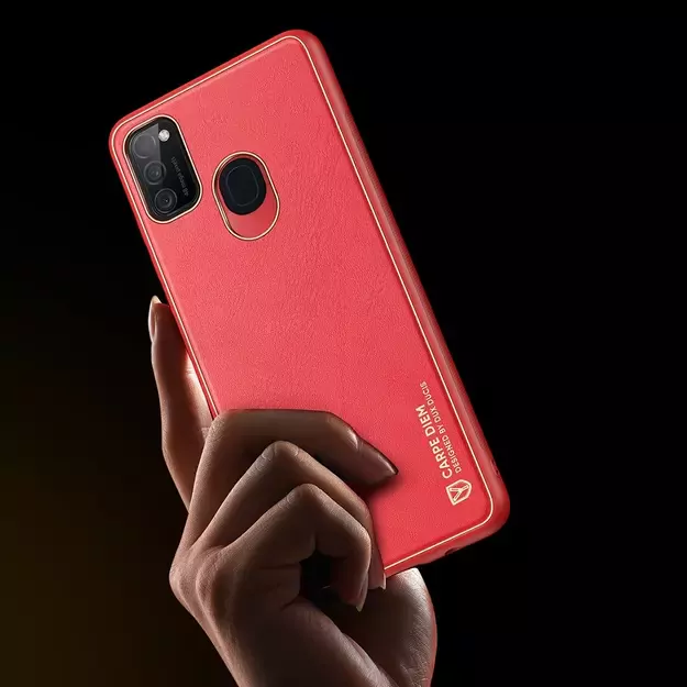 Dux Ducis Yolo elegant case made of soft TPU and PU leather for Samsung Galaxy M30s red 14