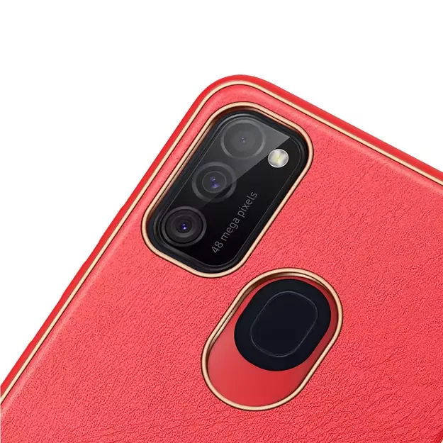 Dux Ducis Yolo elegant case made of soft TPU and PU leather for Samsung Galaxy M30s red 11