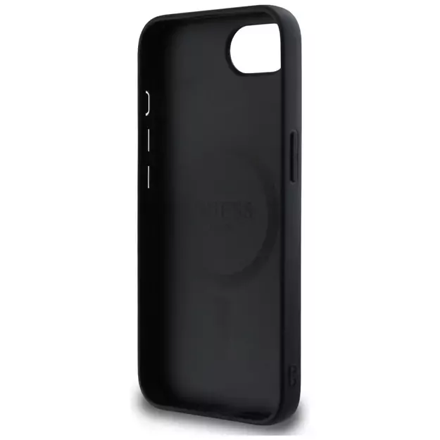 Guess PU Leather 4G Colored Ring Case with MagSafe for iPhone 16e - Black 13