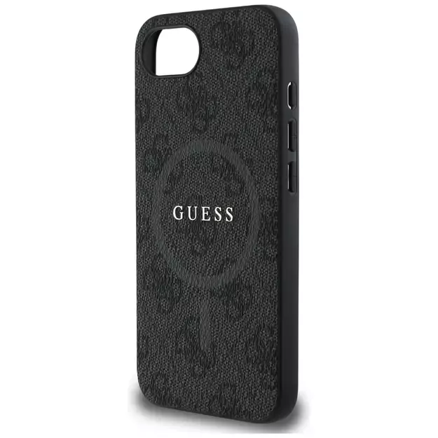 Guess PU Leather 4G Colored Ring Case with MagSafe for iPhone 16e - Black 12