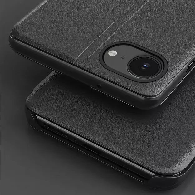 Eco Leather View Case elegant case with flap and stand for iPhone 16e - black 9