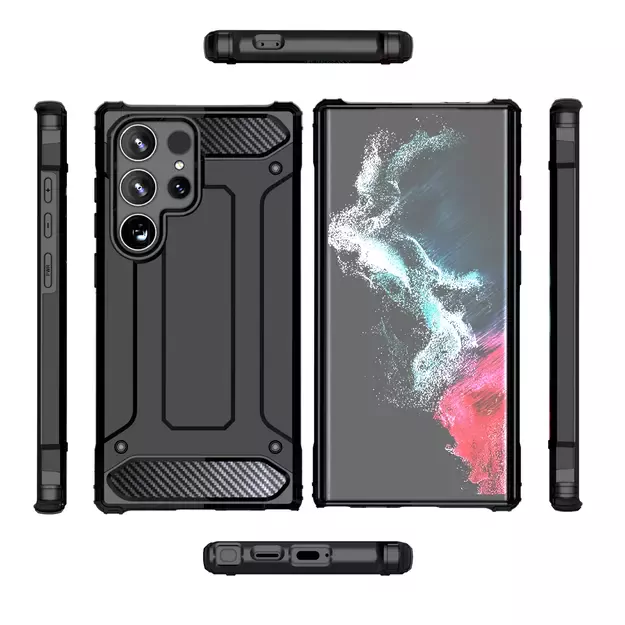 Hybrid Armor Case for Samsung Galaxy S25 Edge - Black 8