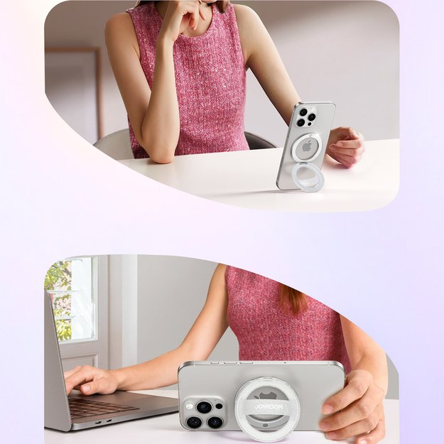 Joyroom JR-ZS500 Magnetic Ring Compatible with MagSafe Holder - White 2