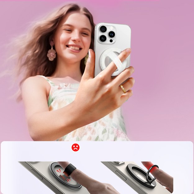 Joyroom JR-ZS500 Magnetic Ring Compatible with MagSafe Holder - White 3