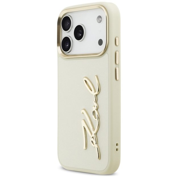 Karl Lagerfeld Karl Script Logo iPhone 17 Pro Case - Beige 1