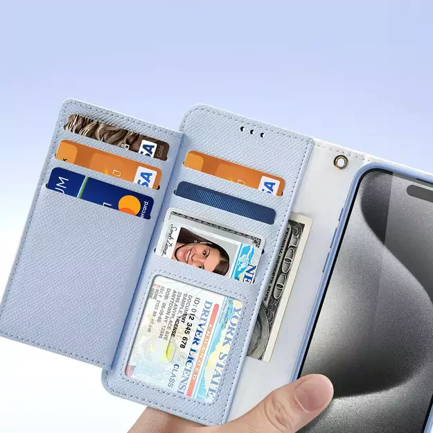 Dux Ducis Lawa Leather Case for iPhone 15 Pro - Blue 7