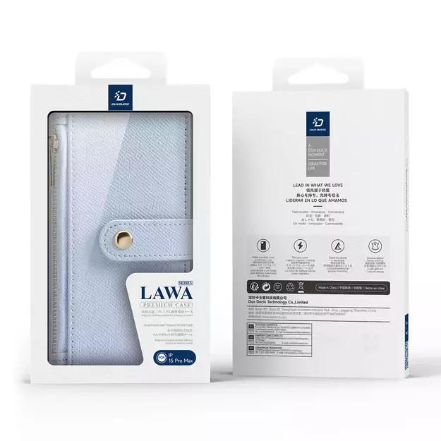 Dux Ducis Lawa Leather Case for iPhone 15 Pro - Blue 2