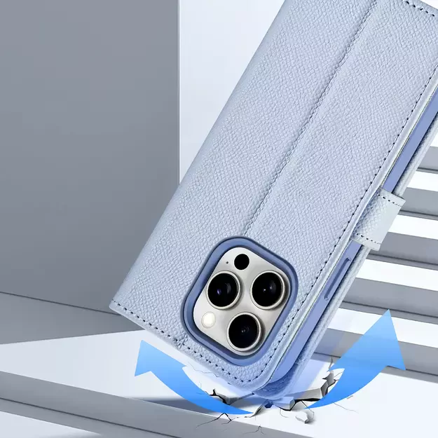 Dux Ducis Lawa Leather Case for iPhone 15 Pro - Blue 10