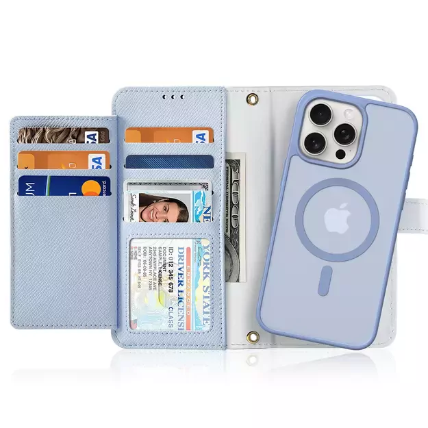 Dux Ducis Lawa Leather Case for iPhone 15 Pro - Blue 1