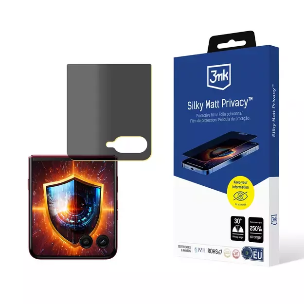 3mk Silky Matt Privacy Privacy Screen Protector for Motorola Razr 60 Ultra