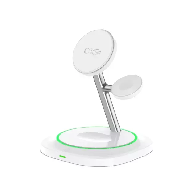 Tech-Protect QI15W-A46 3in1 Magnetic MagSafe Inductive Charger - White 3