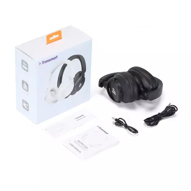 Tronsmart SOUNFII Q20S Hybrid ANC Wireless Headphones with Active Noise Cancelling - Black 6