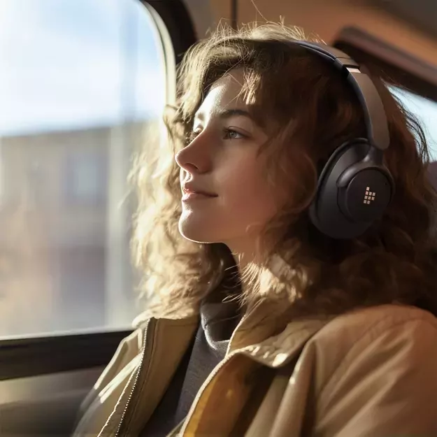 Tronsmart SOUNFII Q20S Hybrid ANC Wireless Headphones with Active Noise Cancelling - Black 4