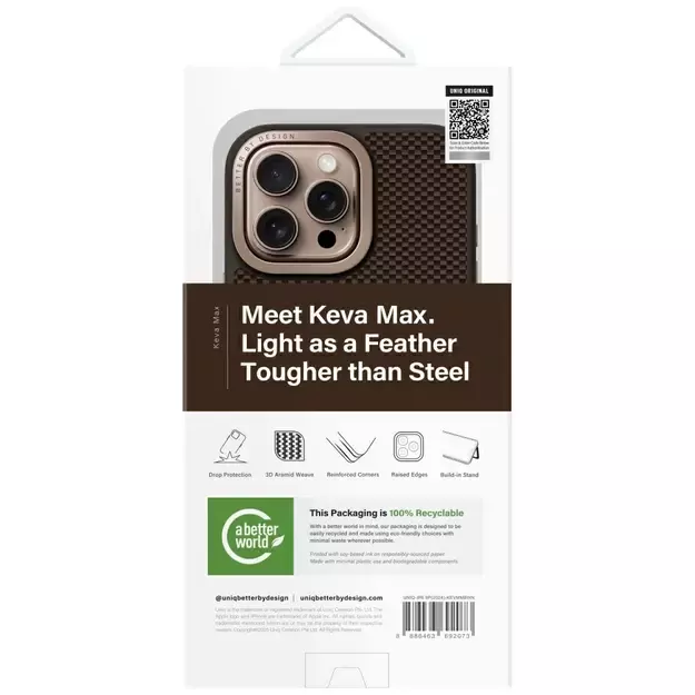 Uniq Keva Max Magclick Charging Camera Stand Case for iPhone 16 Pro Max - Brown 8