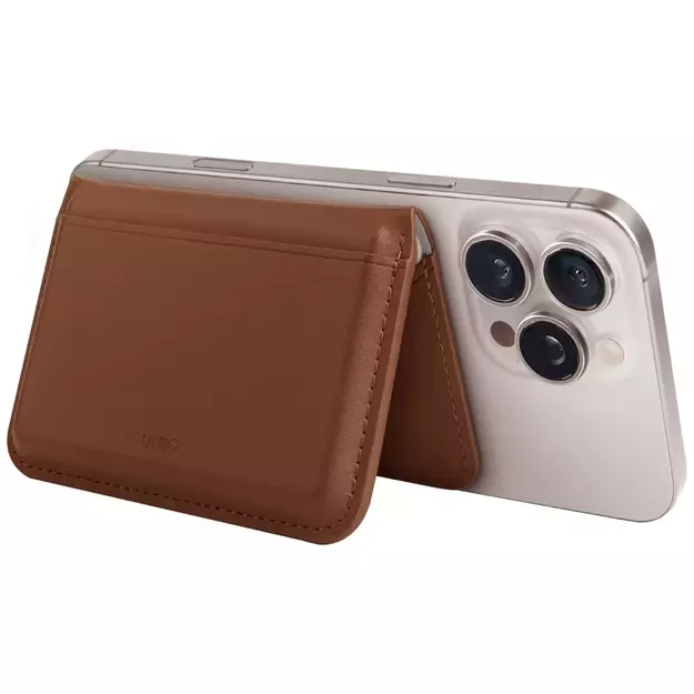 Uniq Lyden DS RFID Magnetic Wallet with Phone Stand - Brown 2