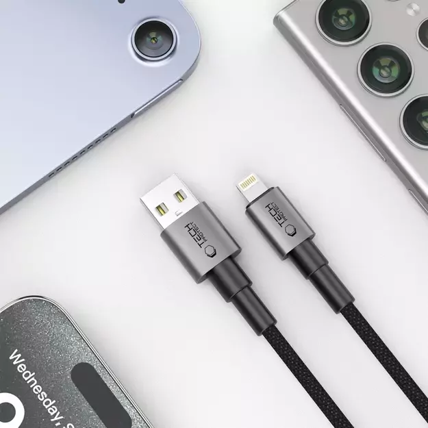 Tech-Protect Ultraboost DNA USB-A / Lightning cable 12W/2.4A 25 cm - gray 9
