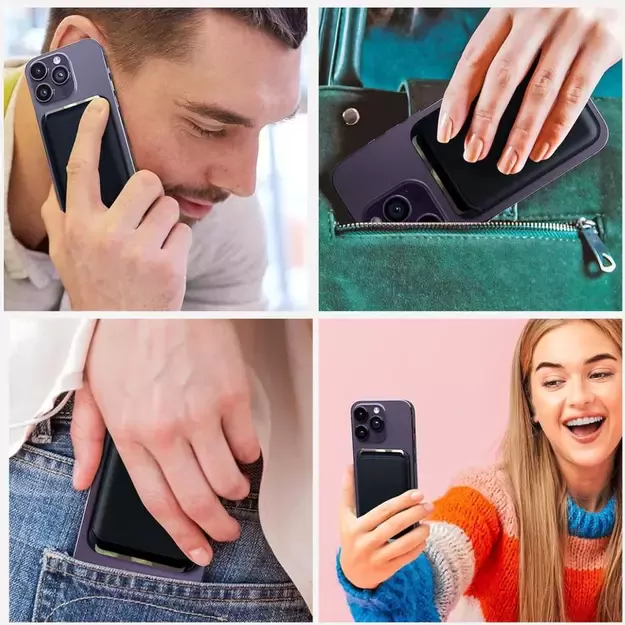 Tech-Protect MagWallet Magsafe Case with Universal Magnetic Card or ID Holder - Green 6