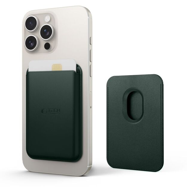 Tech-Protect MagWallet Magsafe Case with Universal Magnetic Card or ID Holder - Green 1